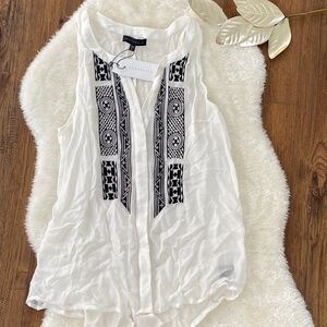 Sanctuary White and Black Tank